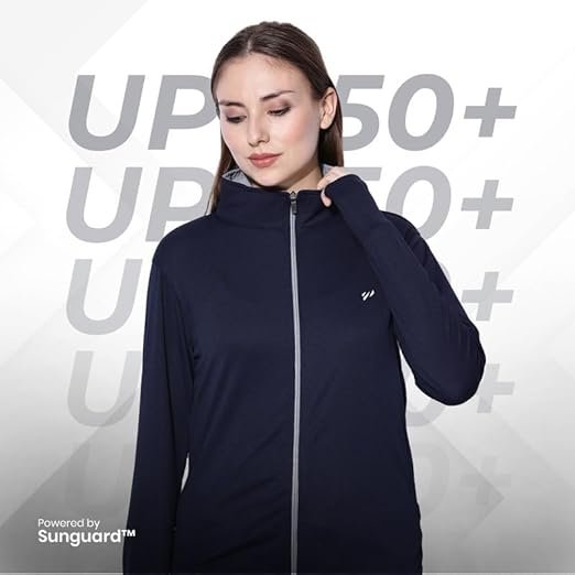 SUNSCREEN JACKET Women's Travel Nylon Solid Plain Sports Summer Gym Workout Running Travel Trekking and Sunscreen jacket for Women Nylon Winter Casual Wear� - Image 2