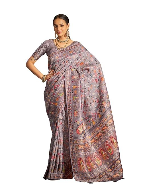 Womens Kanjivaram Banarasi Silk Saree Kanchipuram Patola saree