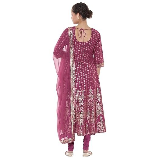 Women Cotton A Line Printed Suit Set - Image 2
