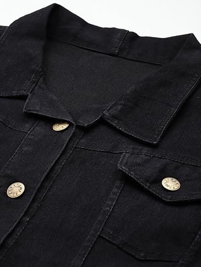 Womens Casual Wear Brown Denim Jacket - Image 3