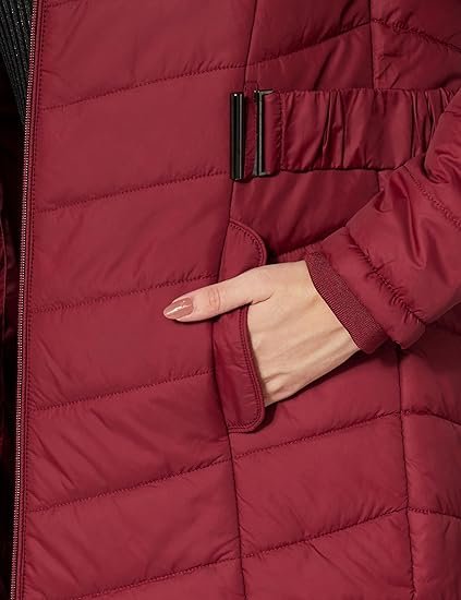 Women's Polyester Long Line Regular Fit Parka Quilted Jacket (Puffer Jackets) (Available in Plus Sizes) - Image 2