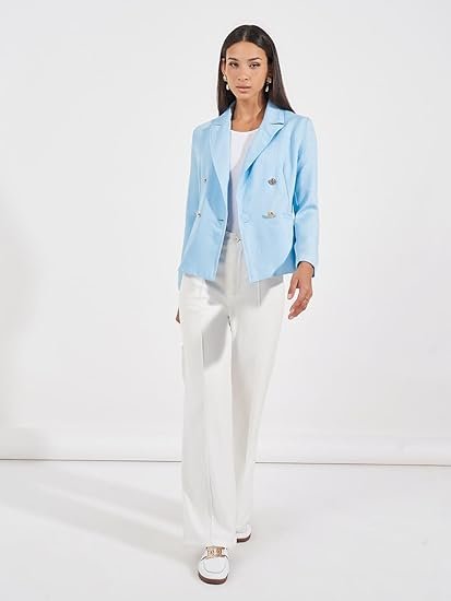 Double Breasted Blazer for Women | Regular Fit, Regular Length | Perfect for Casual, Party & Everyday Outfits - Image 4