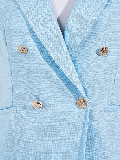Double Breasted Blazer for Women | Regular Fit, Regular Length | Perfect for Casual, Party & Everyday Outfits - Image 3