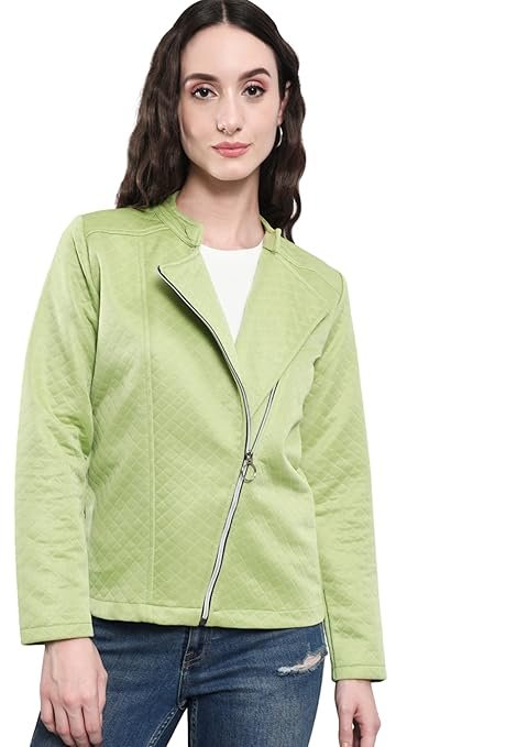 Women’s Jacket –Green Jacket with Unique Design Full Sleeve Jacket with Winter Over Coat Jacket, Boost Your Style with Casual Jacket for Women & Girls