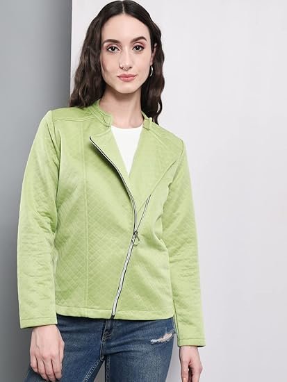 Women’s Jacket –Green Jacket with Unique Design Full Sleeve Jacket with Winter Over Coat Jacket, Boost Your Style with Casual Jacket for Women & Girls - Image 4