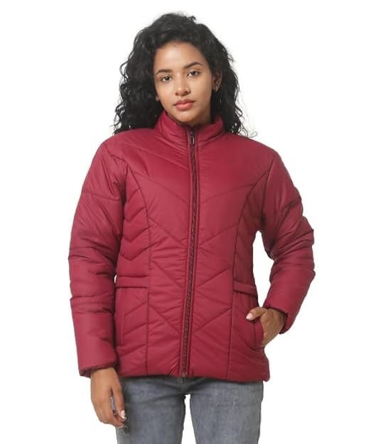 Stylish Long Sleeves Winter Jacket For Women, Women Latest Solid Color Stylish Jacket