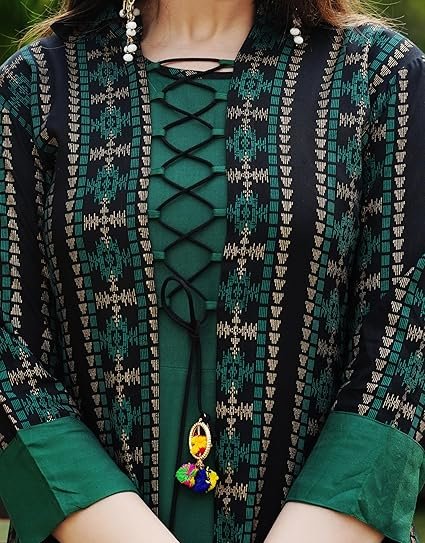 Women Printed Cotton Rayon Blend Anarkali Kurta - Image 3