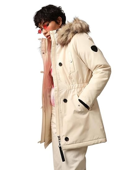 Women Hooded Solid Casual Parka Jacket - Image 5