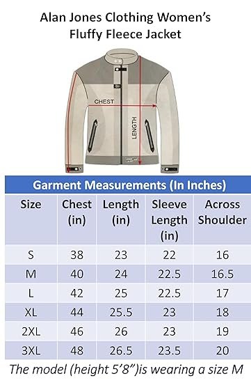 Women’s Fluffy Yarn Fleece Full-Zip Jacket | Soft Lightweight Warm Outerwear with Stand Collar & Piping at Hem & Cuffs - Image 5