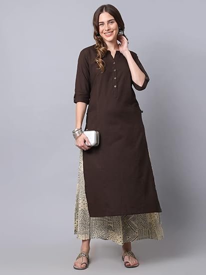 Women's Cotton Straight Fit Straight Kurta