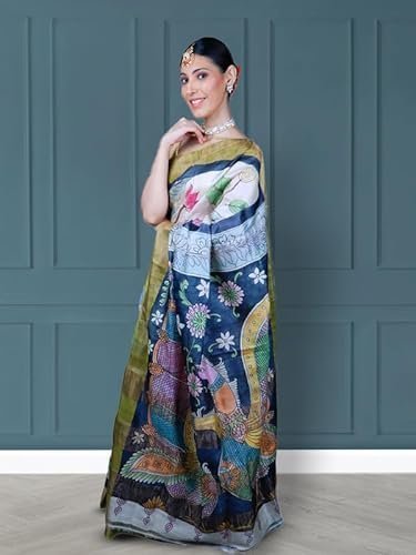 Pure Silk Banarasi Saree With Unstitched Blouse Material - Suitable For All Indian Occasions,Wedding and Festivals - Image 4