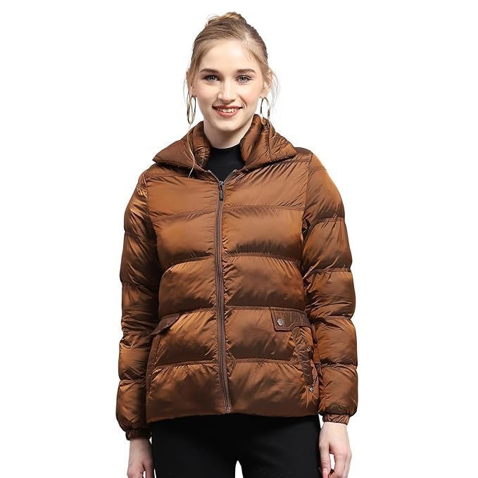 Womens Solid High Neck Full Sleeve Jacket