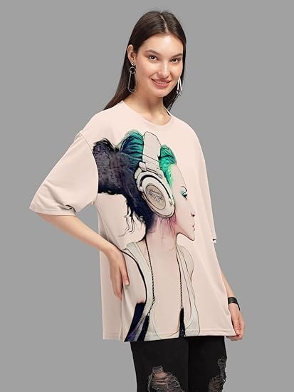 Trendy Printed Oversized T-Shirt for Women - Image 5