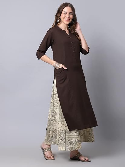 Women's Cotton Straight Fit Straight Kurta - Image 2