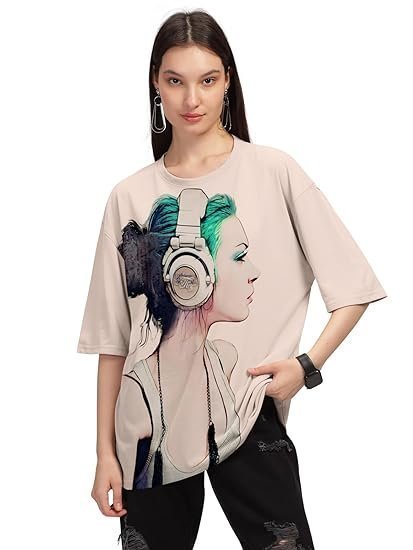 Trendy Printed Oversized T-Shirt for Women