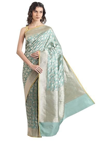 Silk Banarasi Silk Saree Original, Handloom Saree Silk, Banarasi Saree for Women, Pure Silk Sarees for Women Original with Unstitched Blouse Piece - Image 2