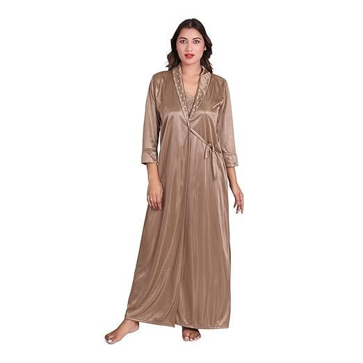 Nightgown Women Nighty with Lace and Robe