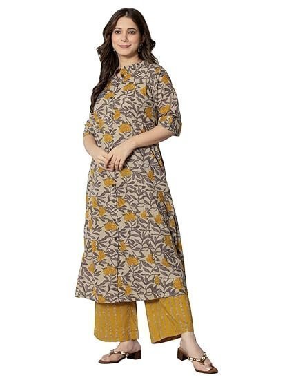 Women printed kurta set with pant | best for office - Image 4