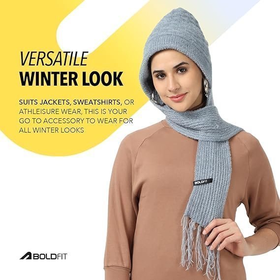 Winter Cap for Women Woolen Cap with Mufflers for Women & Ladies Knitted Woolen Muffler for Women & Girls Ladies Muffler Woolen Cap - Image 2