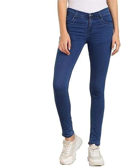 Cotton Blend Stretchable Mid Rise Jeans