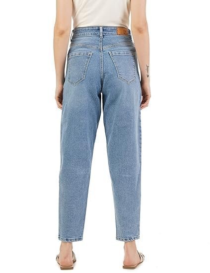 High-Waisted Wide-Leg Jeans, Casual Denim Pants - Image 3