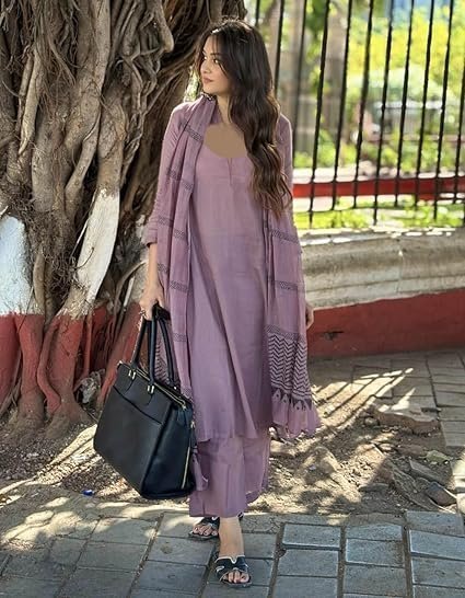 Rayon Blend Solid Straight Kurta with Pant & Dupatta - Image 5