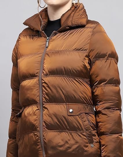 Womens Solid High Neck Full Sleeve Jacket - Image 2