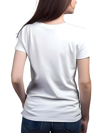 100% Cotton Printed Regular fit Round Neck T-Shirt WMN-02 - Image 2