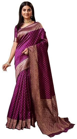 Women's Pure Soft Saree For Wedding Banarasi Style - Image 4