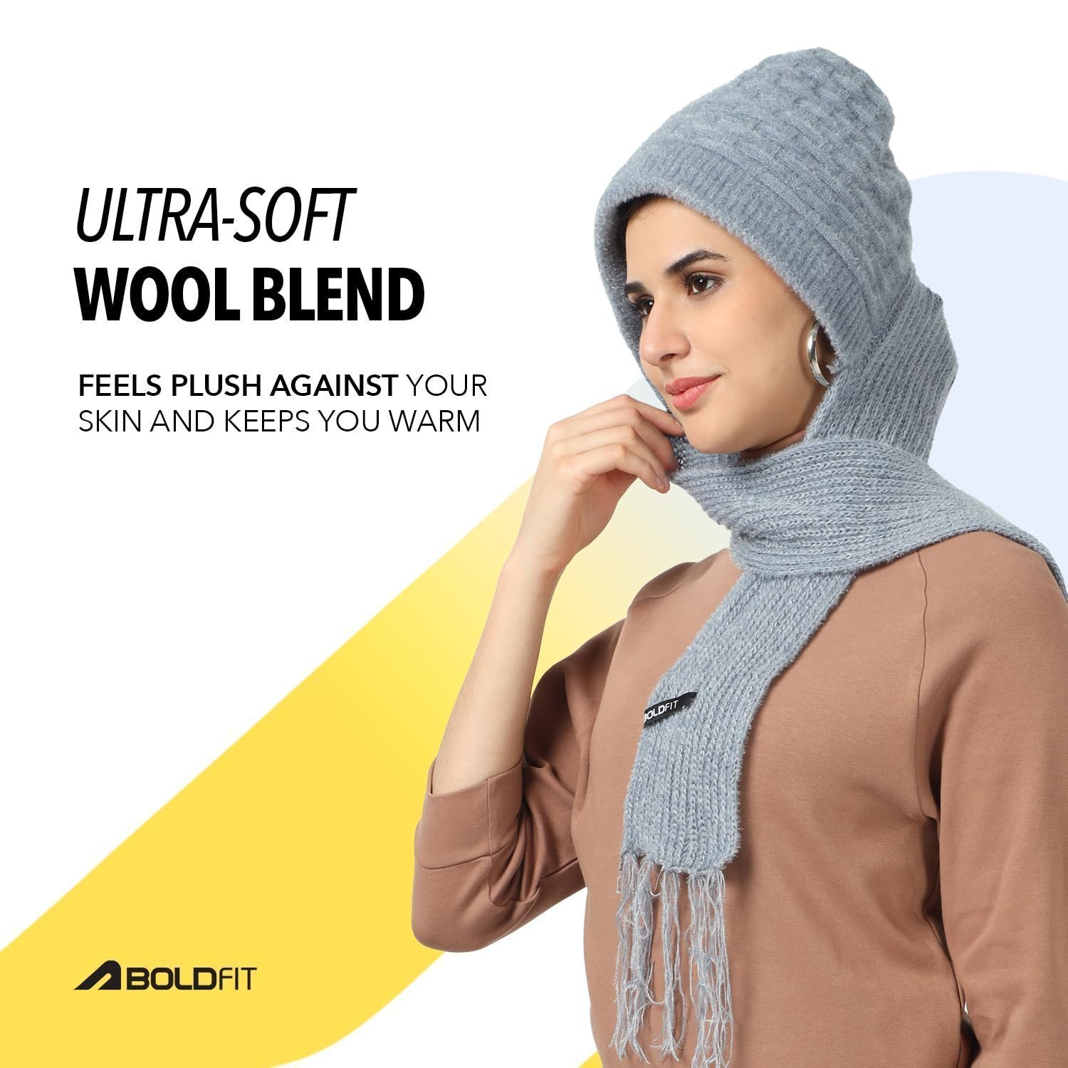 Winter Cap for Women Woolen Cap with Mufflers for Women & Ladies Knitted Woolen Muffler for Women & Girls Ladies Muffler Woolen Cap - Image 5