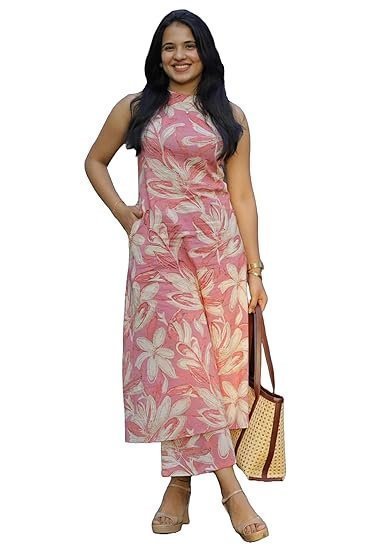 Women's Floral Printed Rayon Kurta and Pant Set | Floral Printed Rayon Kurta Set for Women | Ethnic Set for Women - Image 2