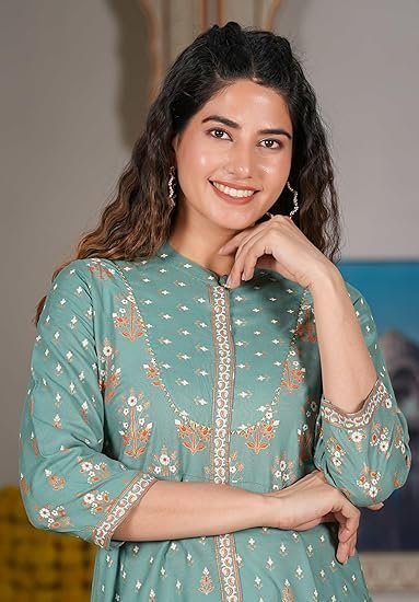 Rayon Relaxed Fit Anarkali Kurta - Image 3