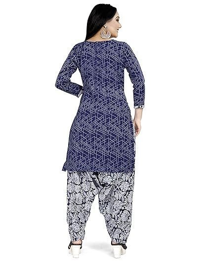 Cotton Printed Readymade Salwar Suit (Ready To Wear) - Image 3