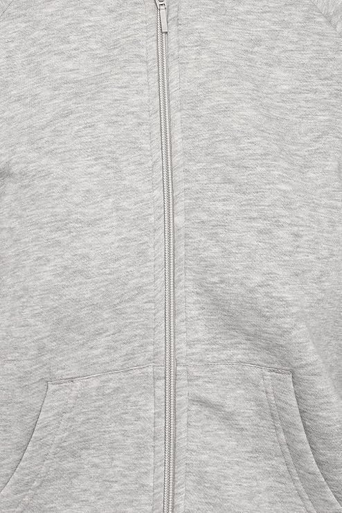 Women's Synthetic Hooded Neck Sweatshirt (AHSTWRGF074068_Light Grey_X-Large_Light Grey_XL) - Image 3