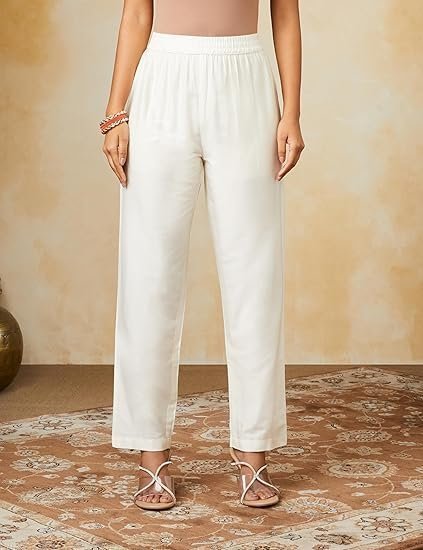 Women’s Premium Art Silk Off-White Embroidered Kurta Set with Matching Straight Pants and Elegant Dupatta – Festive & Party Wearr Ethnic Suit Ensemble - Image 3