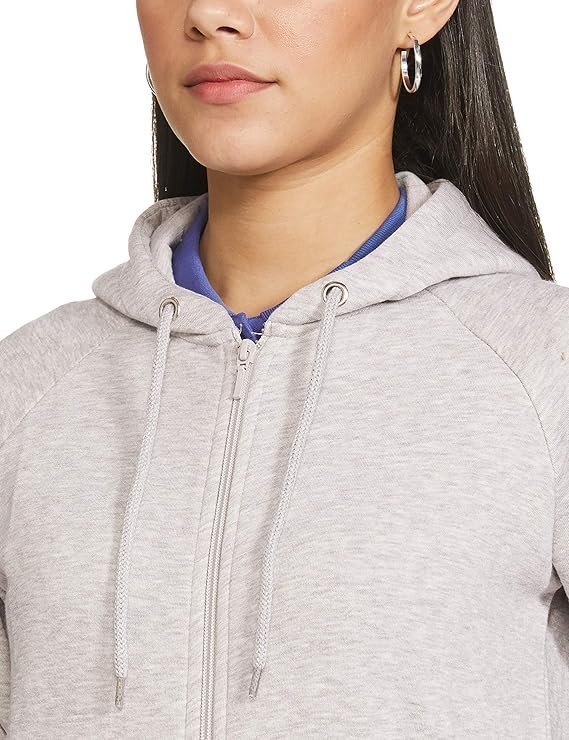 Women's Synthetic Hooded Neck Sweatshirt (AHSTWRGF074068_Light Grey_X-Large_Light Grey_XL) - Image 6