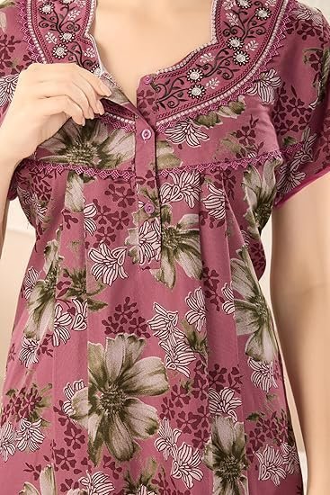 Cotton Womens nighty printed - Image 6