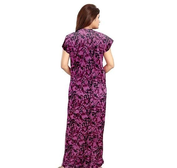 Cotton Nighty Full Length for Women, Printed Night Dress for Women- Free Size - Image 2