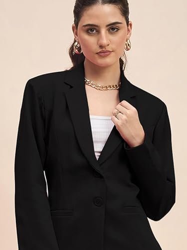 Notched Lapel Long Sleeves Single-Breasted Casual Blazer - Image 4