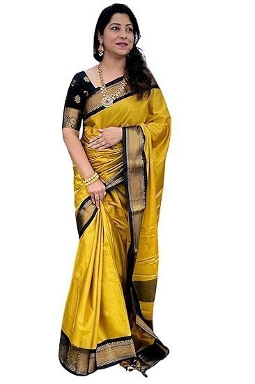 Women's Kanjivaram Soft Lichi Silk Saree With Blouse Piece - Image 3