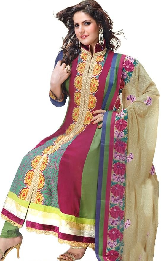 Women's Art Silk Anarkali Salwar Suit Set